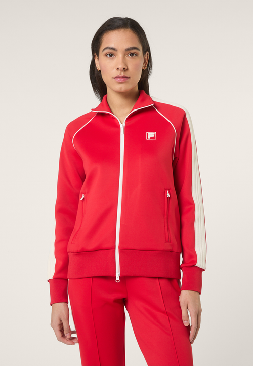 Marliano Classic Striped Track Jacket - Bright Red