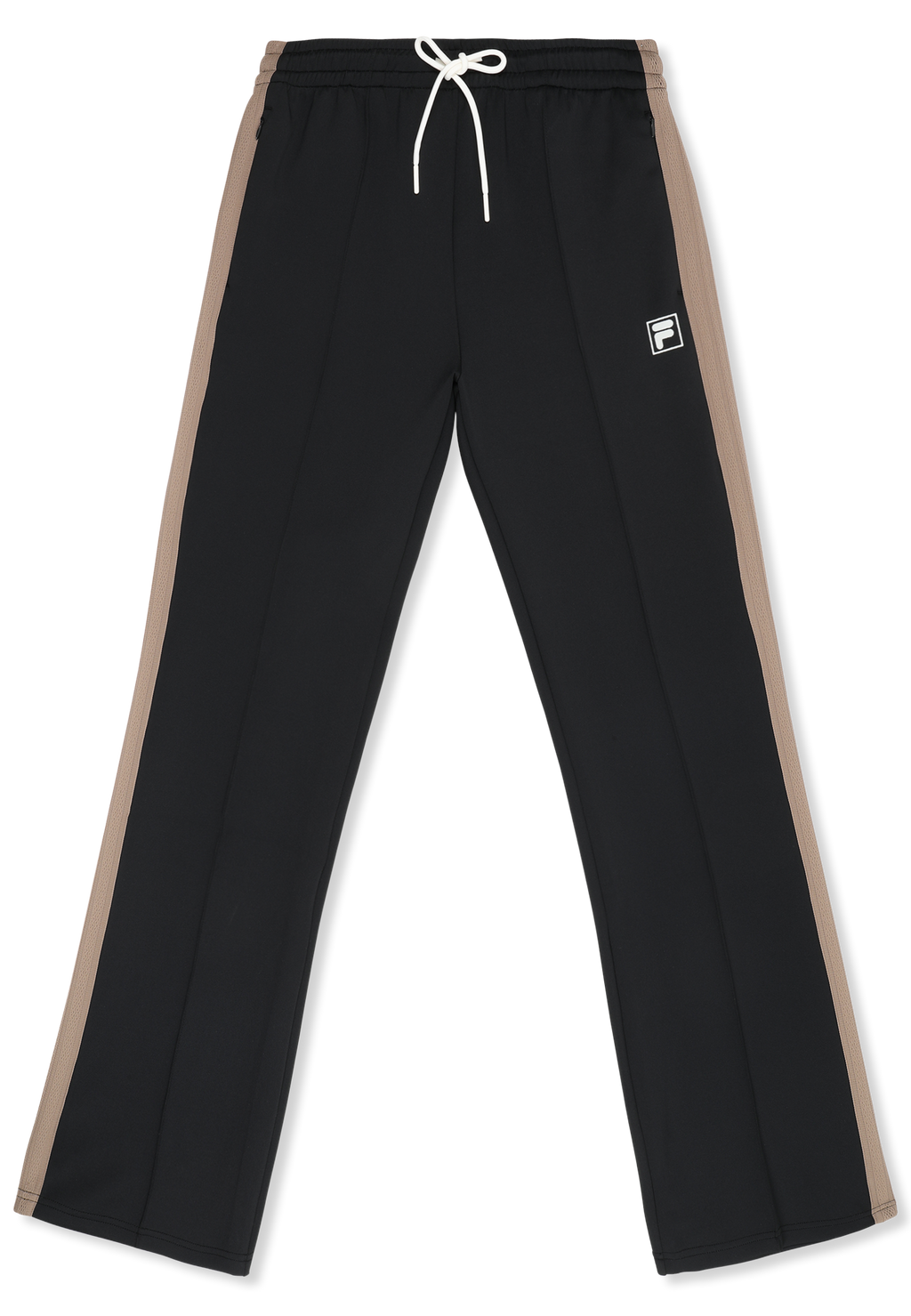 Pantalones deportivos extralargos con franjas - Negro