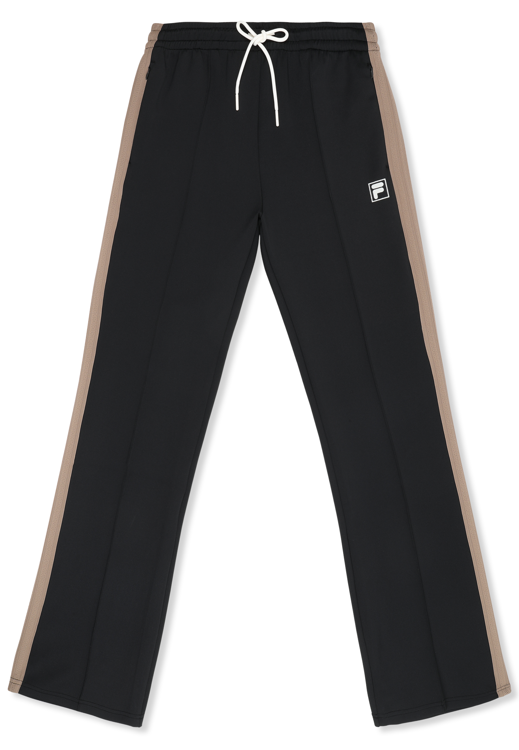 Pantalones deportivos extralargos con franjas - Negro
