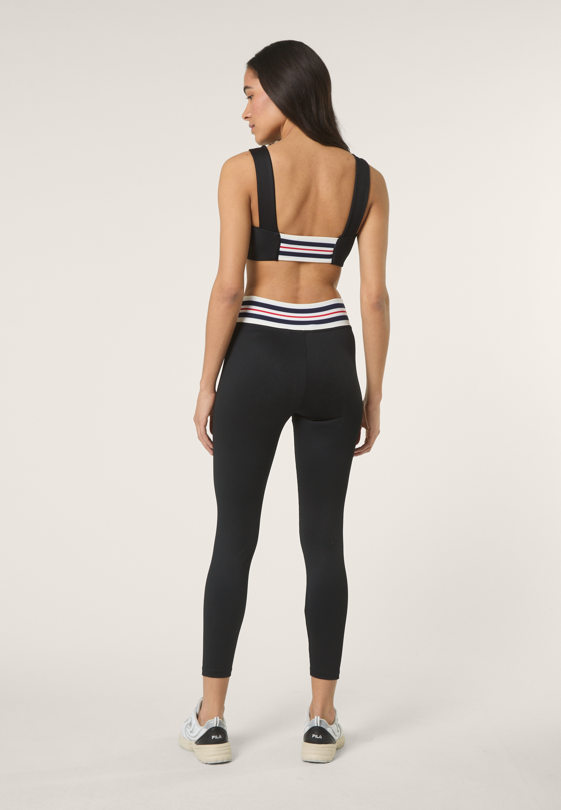 Leggings deportivos con banda Heritage - Negro