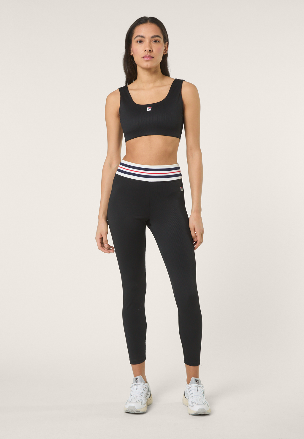 Leggings deportivos con banda Heritage - Negro