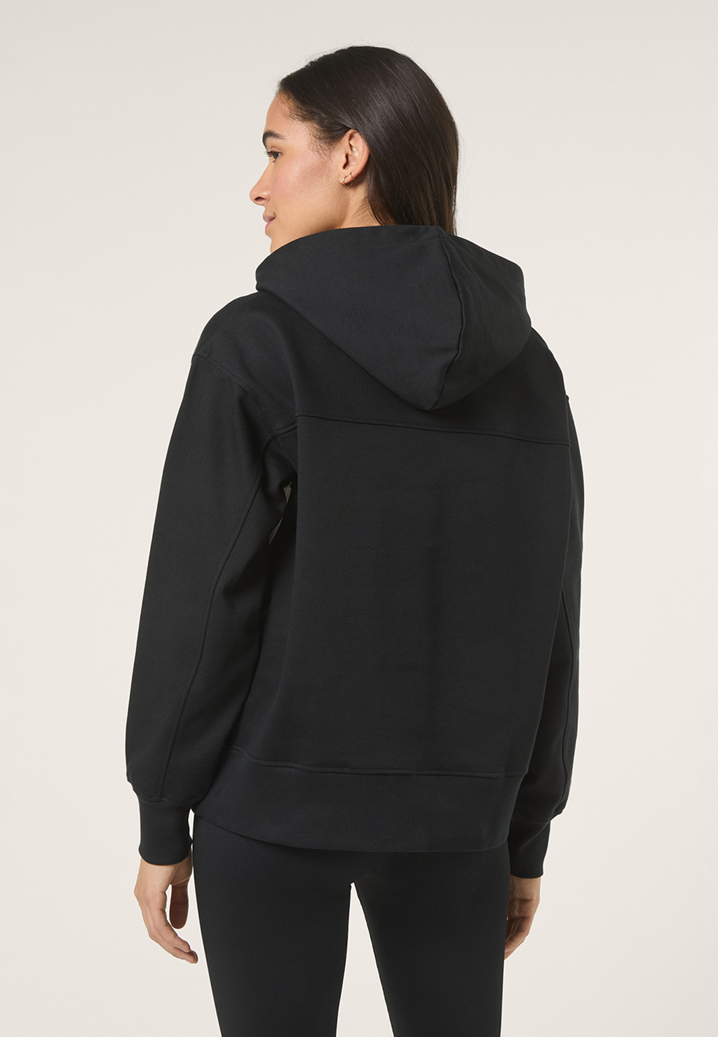 Sudadera con capucha suelta Heritage Band - Negro