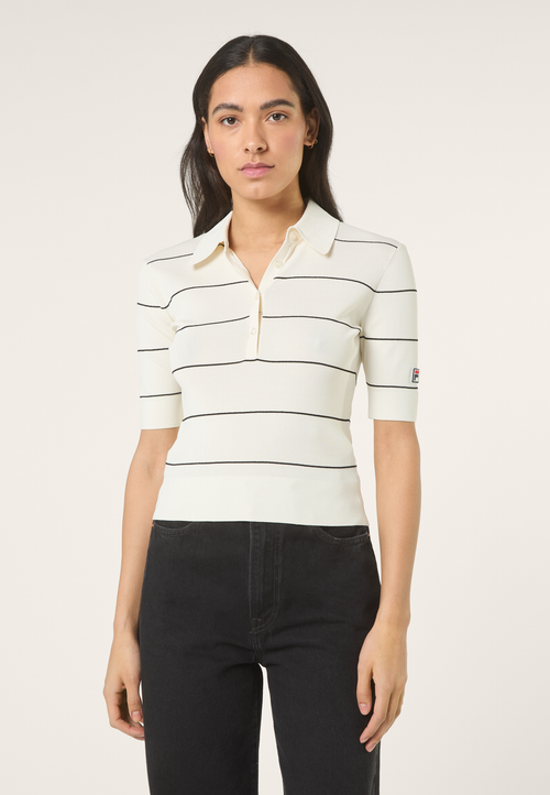 Montecarlo Slim Fine Knit Polo Shirt - Egret