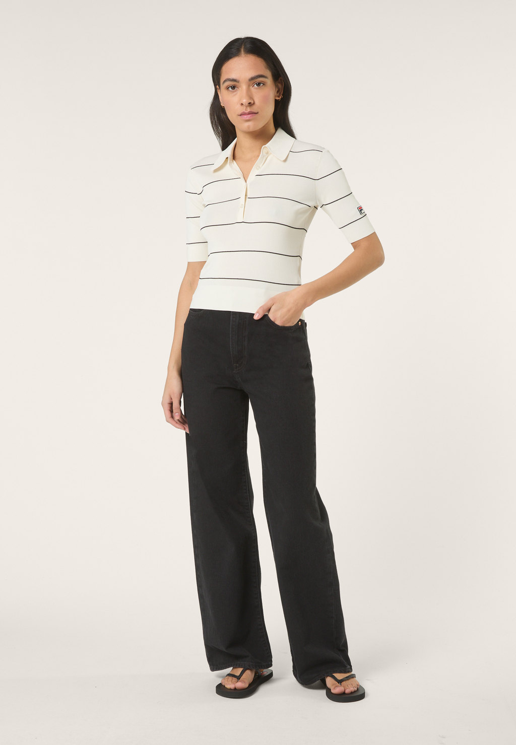 Polo En Maille Fine Slim - Aigrette