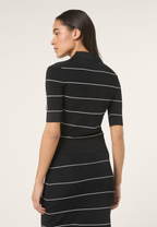 Polo slim de punto fino - Negro