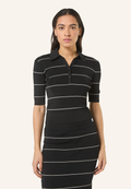 Polo slim de punto fino - Negro