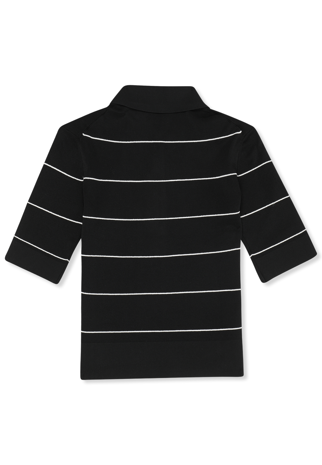 Polo slim de punto fino - Negro