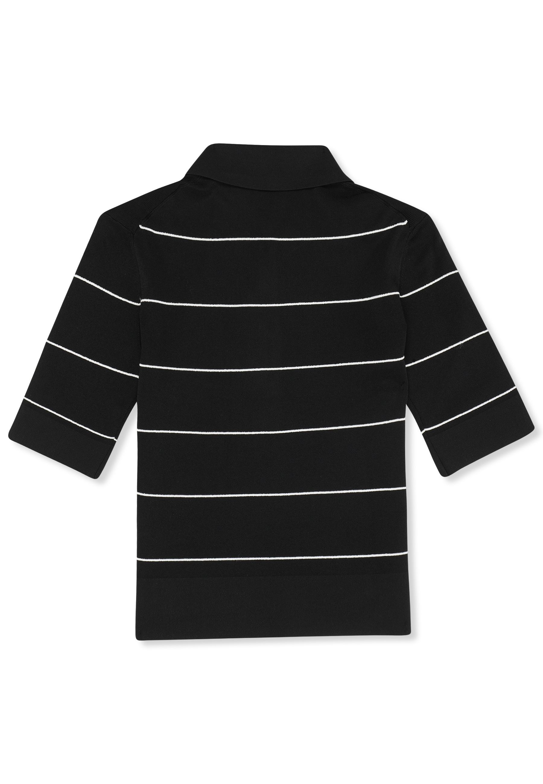Polo slim de punto fino - Negro