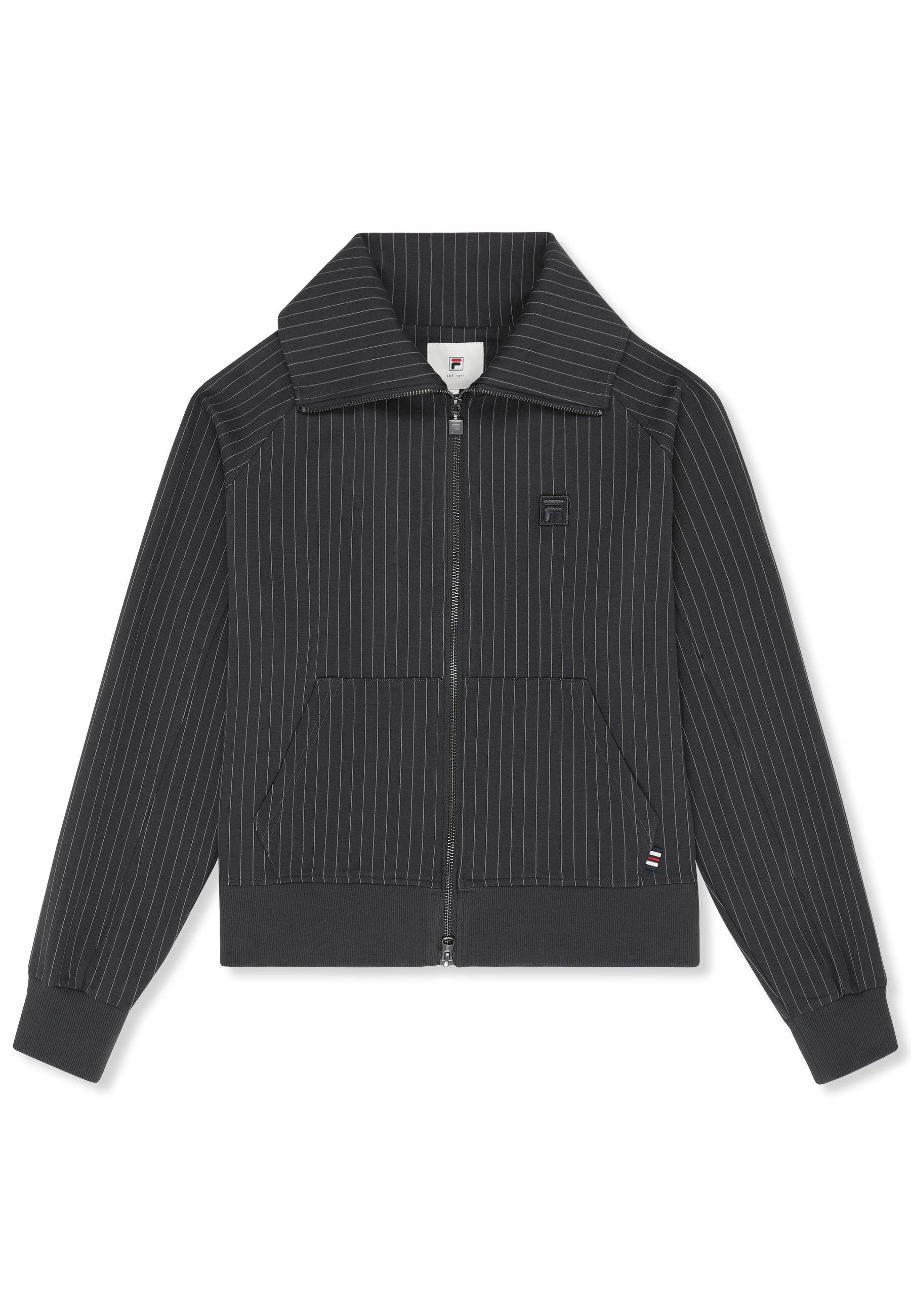 Veste À Col Montant À Fines Rayures Décontractée - Phantom