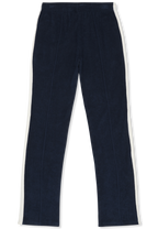 Pantalon De Survêtement Éponge À Panneau Contrastant Slim - Iris Noir-Aigrette