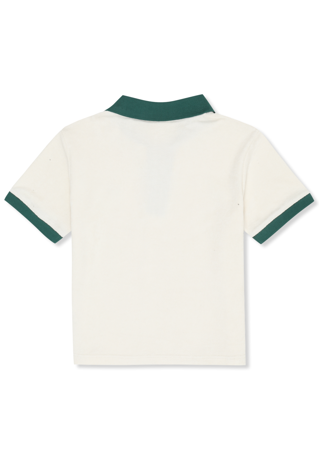 Top de felpa con cuello Johnny relajado - Egret-Bouquet Green