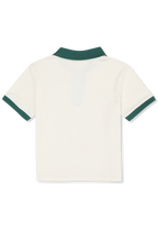Top de felpa con cuello Johnny relajado - Egret-Bouquet Green