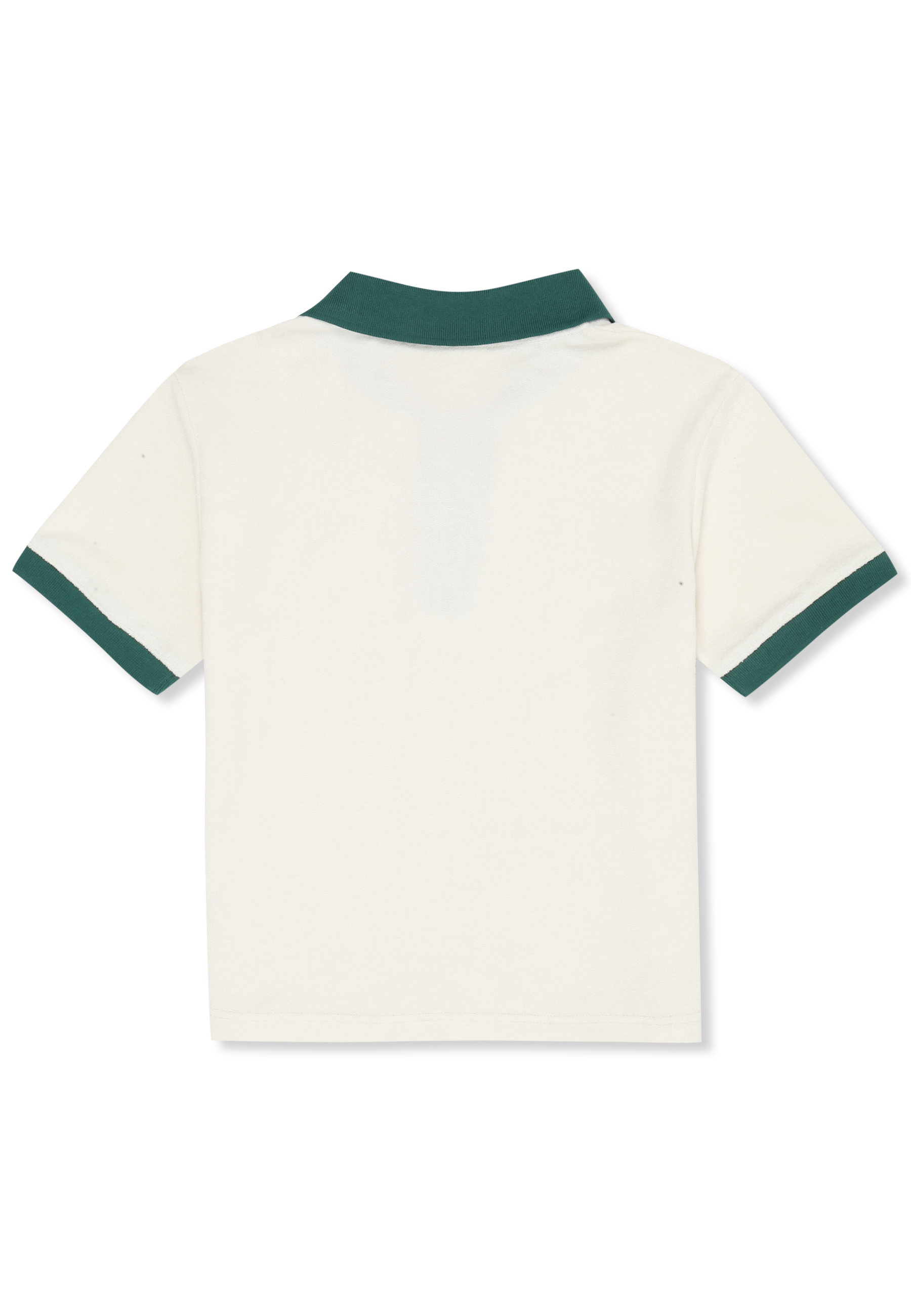 Top de felpa con cuello Johnny relajado - Egret-Bouquet Green