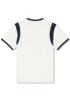 Camiseta Ringer Con Estampado Casual - Aigrette-Iris Black