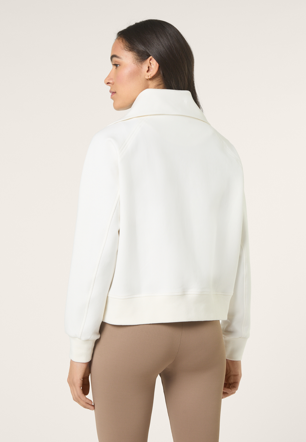 Chaqueta de buceo relajada con cuello alto - Garza
