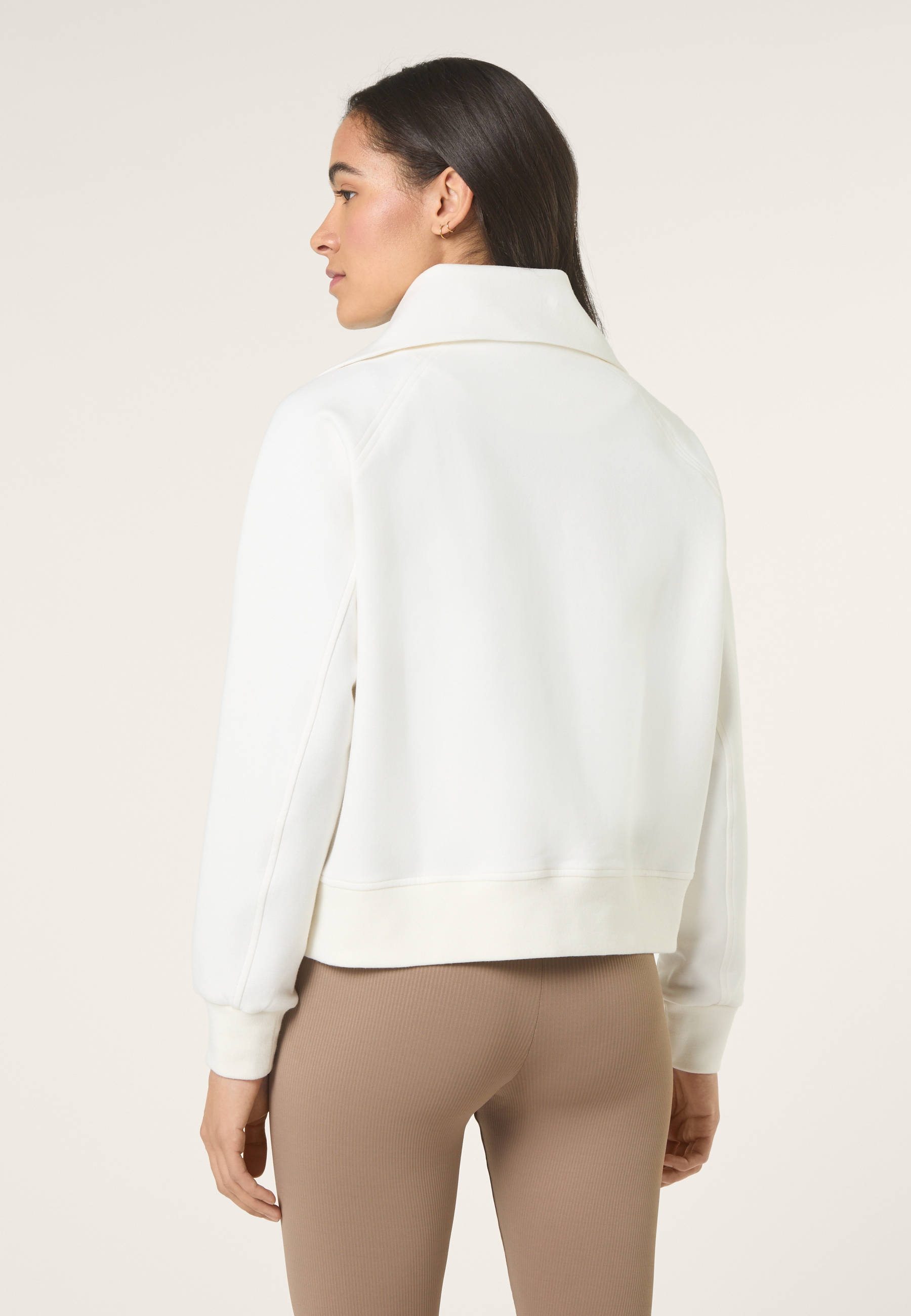 Chaqueta de buceo relajada con cuello alto - Garza