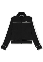 Veste De Survêtement Courte À Bandes Classique - Noir