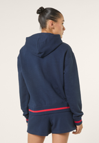 Sudadera con capucha y estampado casual - Iris Black