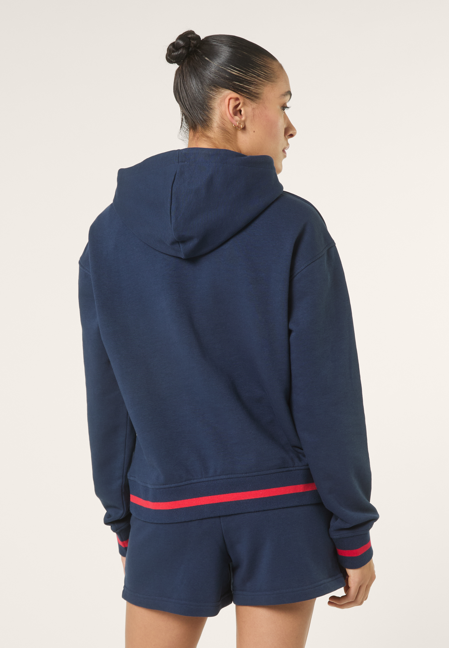 Sudadera con capucha y estampado casual - Iris Black