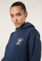 Sudadera con capucha y estampado casual - Iris Black