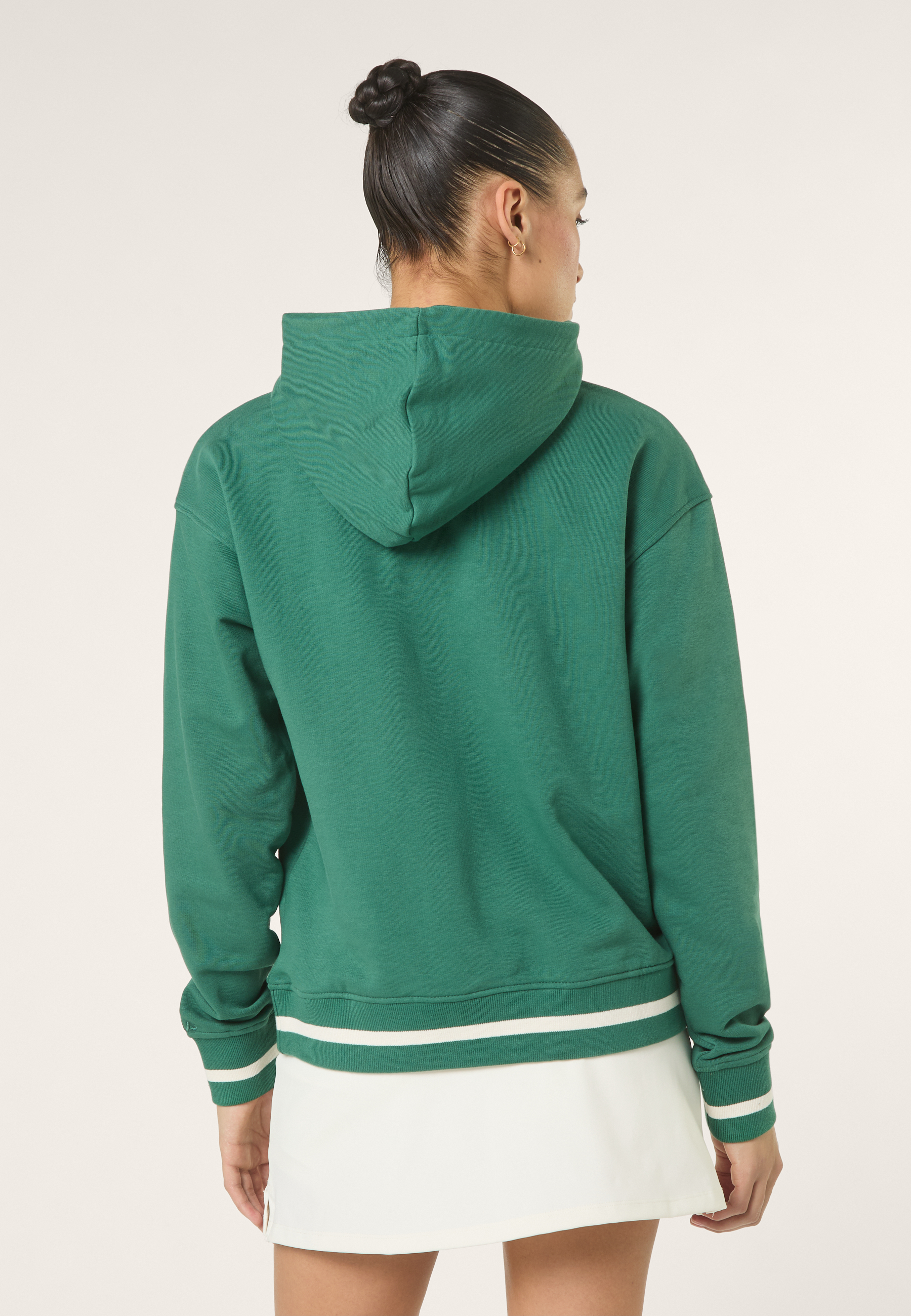 Sudadera con capucha y estampado casual - Verde ramo