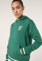 Sudadera con capucha y estampado casual - Verde ramo