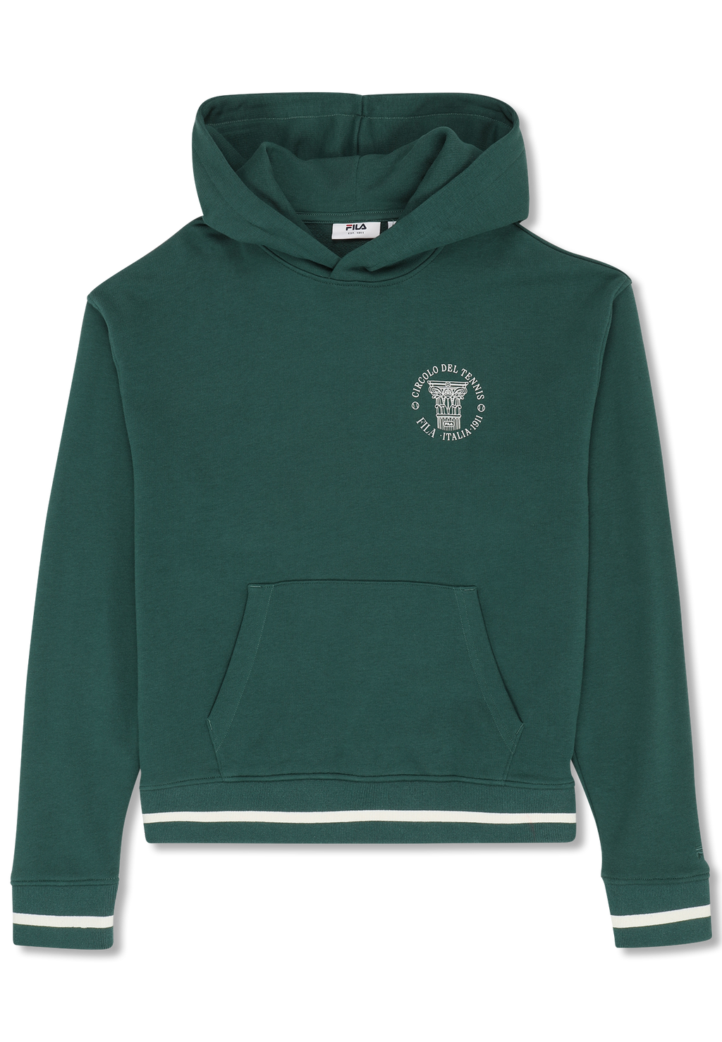 Sudadera con capucha y estampado casual - Verde ramo