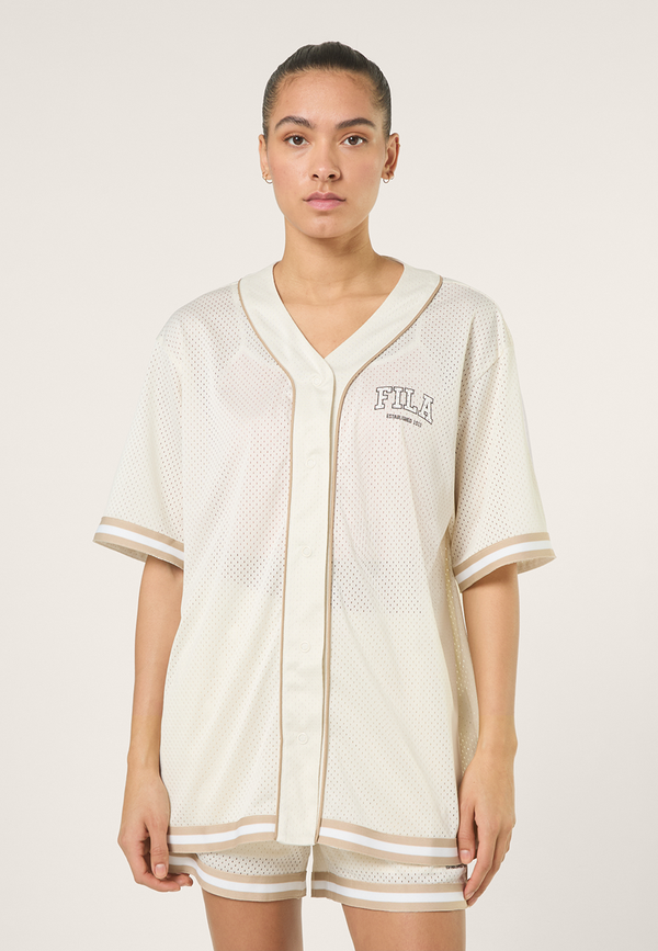 Chemise De Baseball En Mesh Oversize - Aigrette