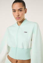 Chaqueta De Chándal Corta De Buceo Con Cuello Acanalado - Soothing Sea-Aigrette