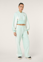 Chaqueta De Chándal Corta De Buceo Con Cuello Acanalado - Soothing Sea-Aigrette