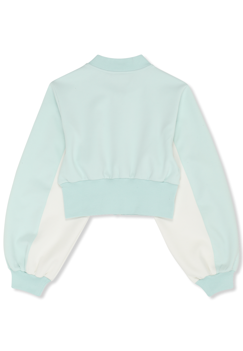 Chaqueta De Chándal Corta De Buceo Con Cuello Acanalado - Soothing Sea-Aigrette