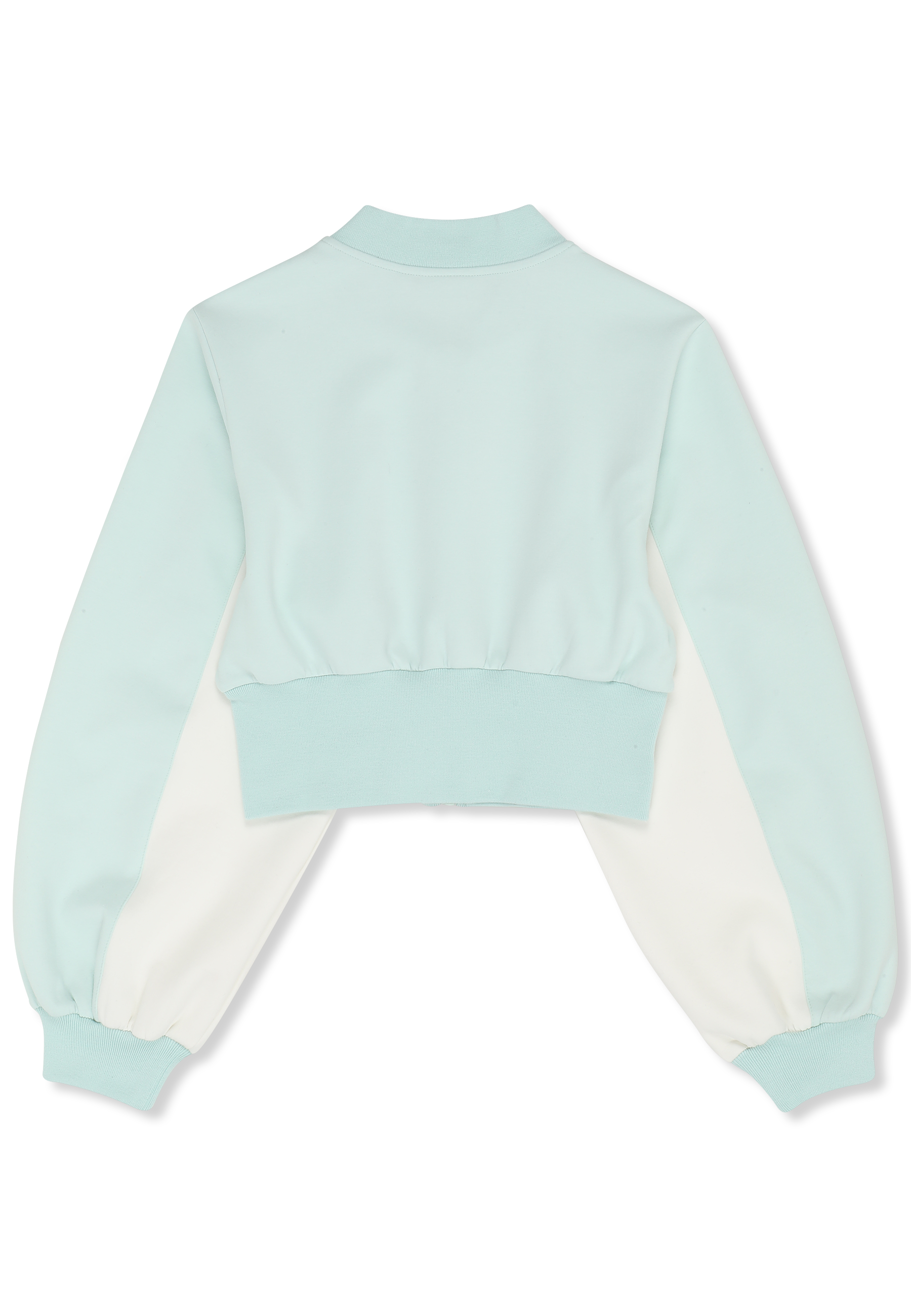 Chaqueta De Chándal Corta De Buceo Con Cuello Acanalado - Soothing Sea-Aigrette