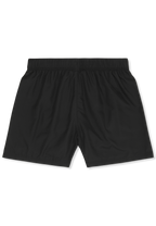 Shorts tejidos con ribetes sueltos en contraste - Negro