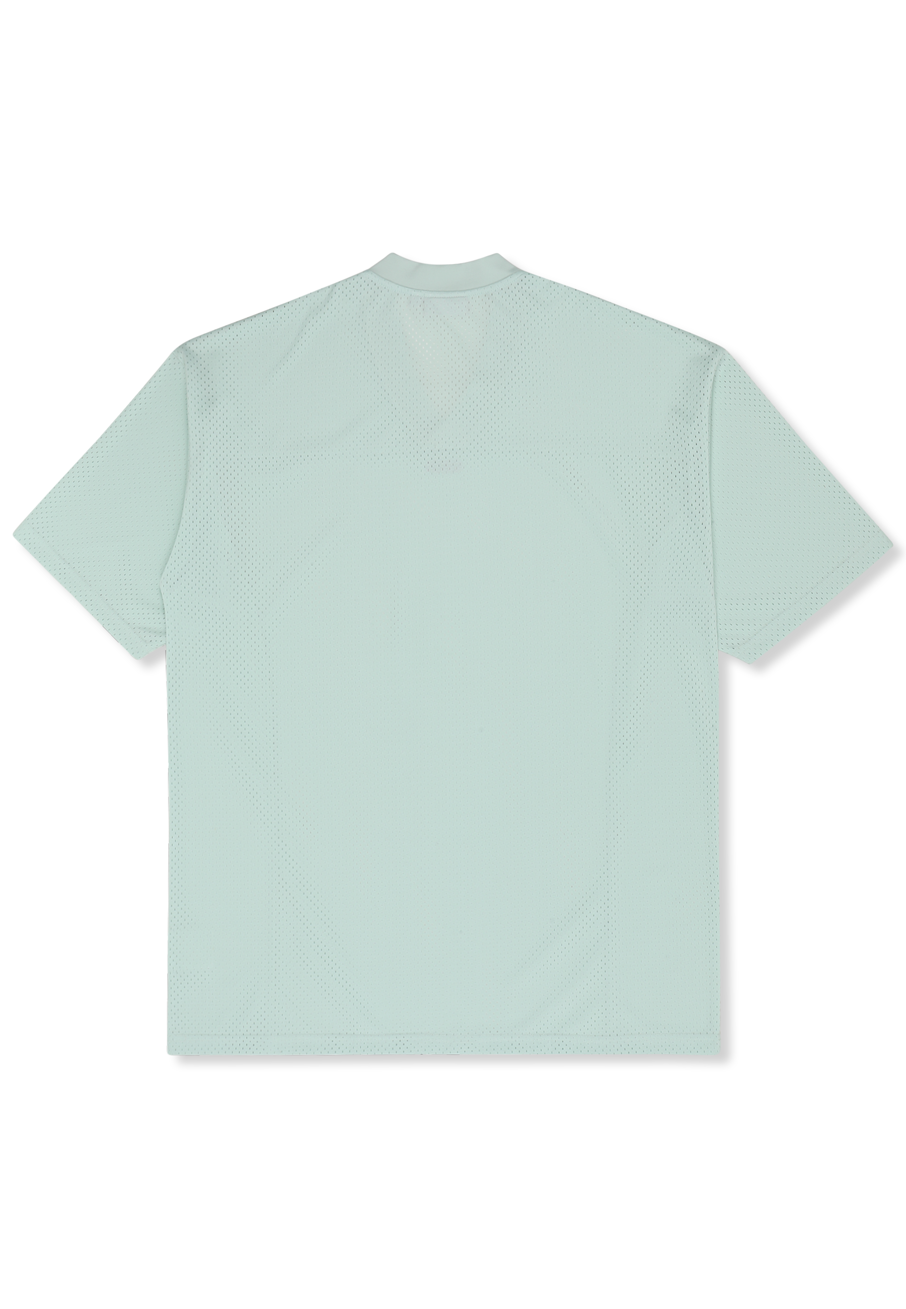 Oversized V-Neck Mesh T-Shirt Dress - Soothing Sea