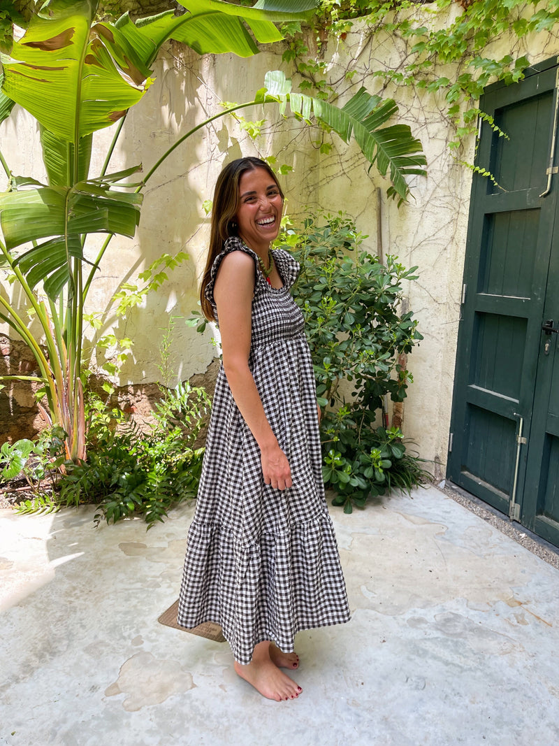 Robe Amaia Marron Vichy