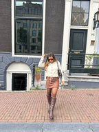 Irène faux suede skirt