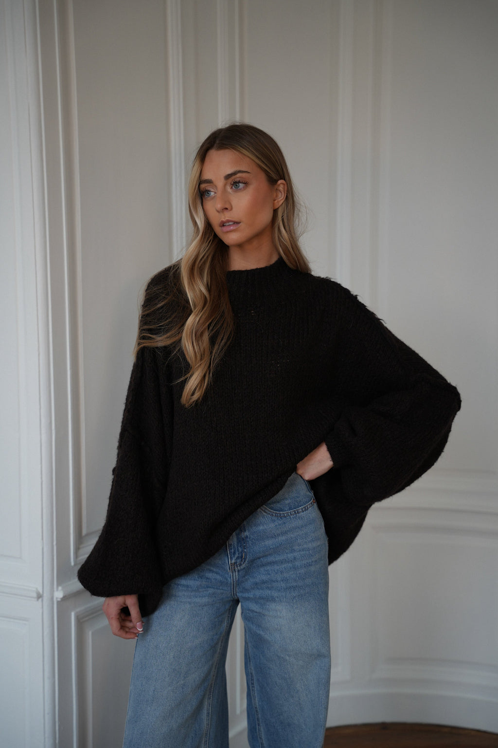 Pull Ample Liliane - Chocolat