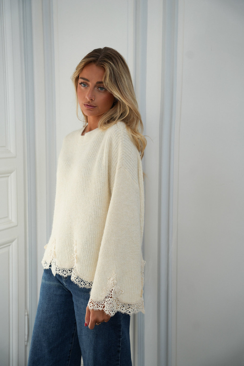 Jersey Bordado Charlie - Crema