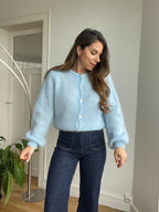 Prenda de punto de lana Bianca azul glaciar