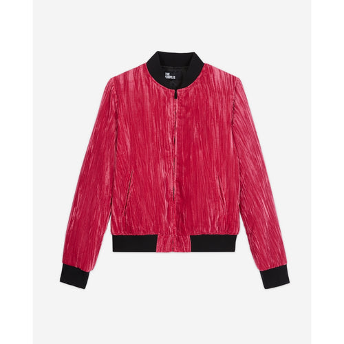 The Kooples - Blouson En Velour Crinkle - Femme