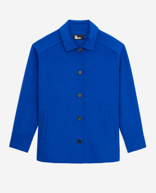 Veste En Laine - Bleu - Femme