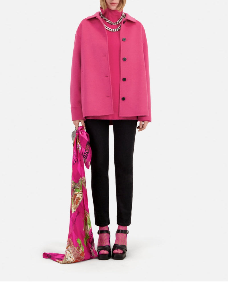 Chaqueta de lana - Rosa - Mujer