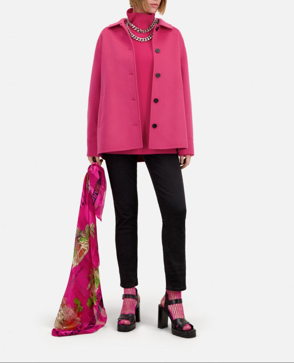 The Kooples - Chaqueta de Lana - Rosa - Mujer
