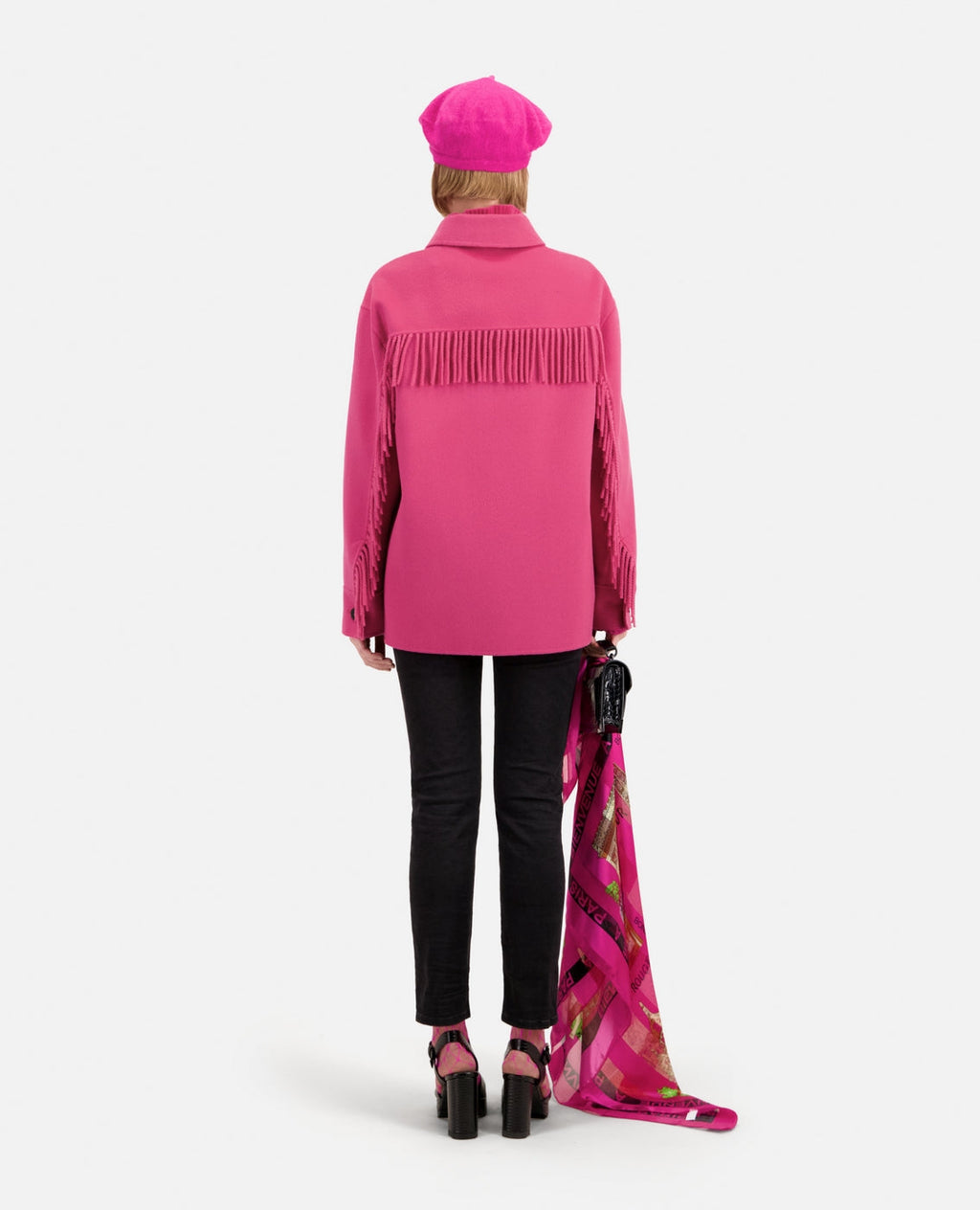 The Kooples - Chaqueta de Lana - Rosa - Mujer
