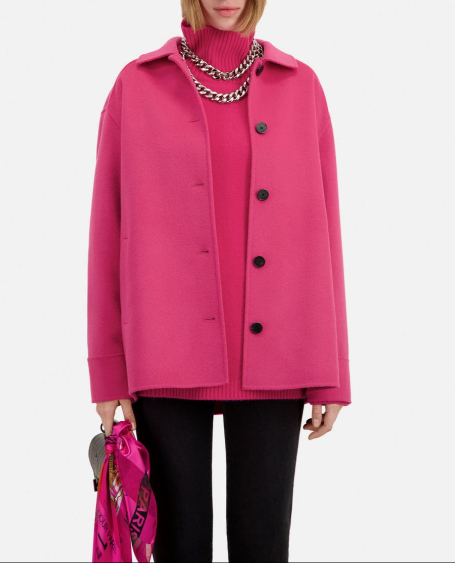 The Kooples - Chaqueta de Lana - Rosa - Mujer