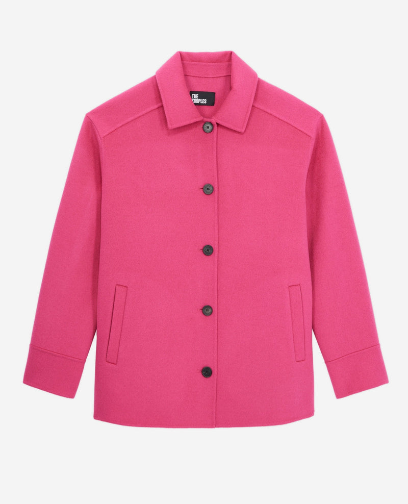 Chaqueta de lana - Rosa - Mujer