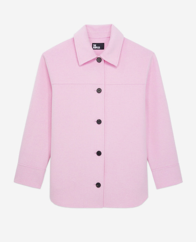 Chaqueta de lana - Rosa - Mujer