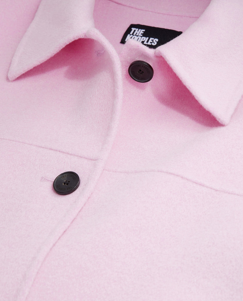 Chaqueta de lana - Rosa - Mujer