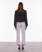 The Kooples - Chaqueta Moto Vaquera Negra - Mujer