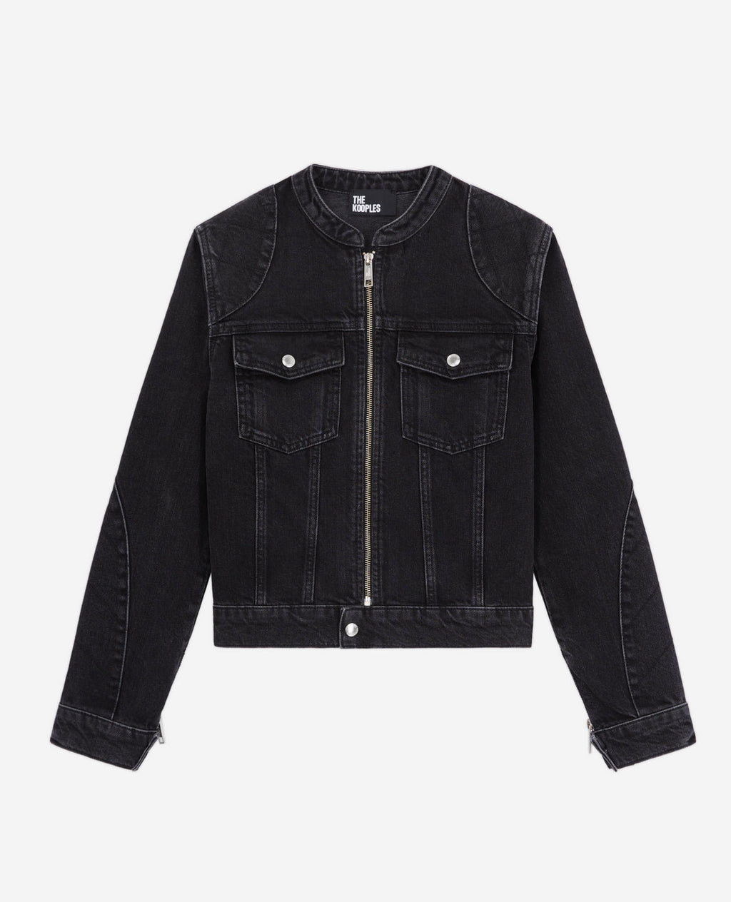 The Kooples - Chaqueta Moto Vaquera Negra - Mujer